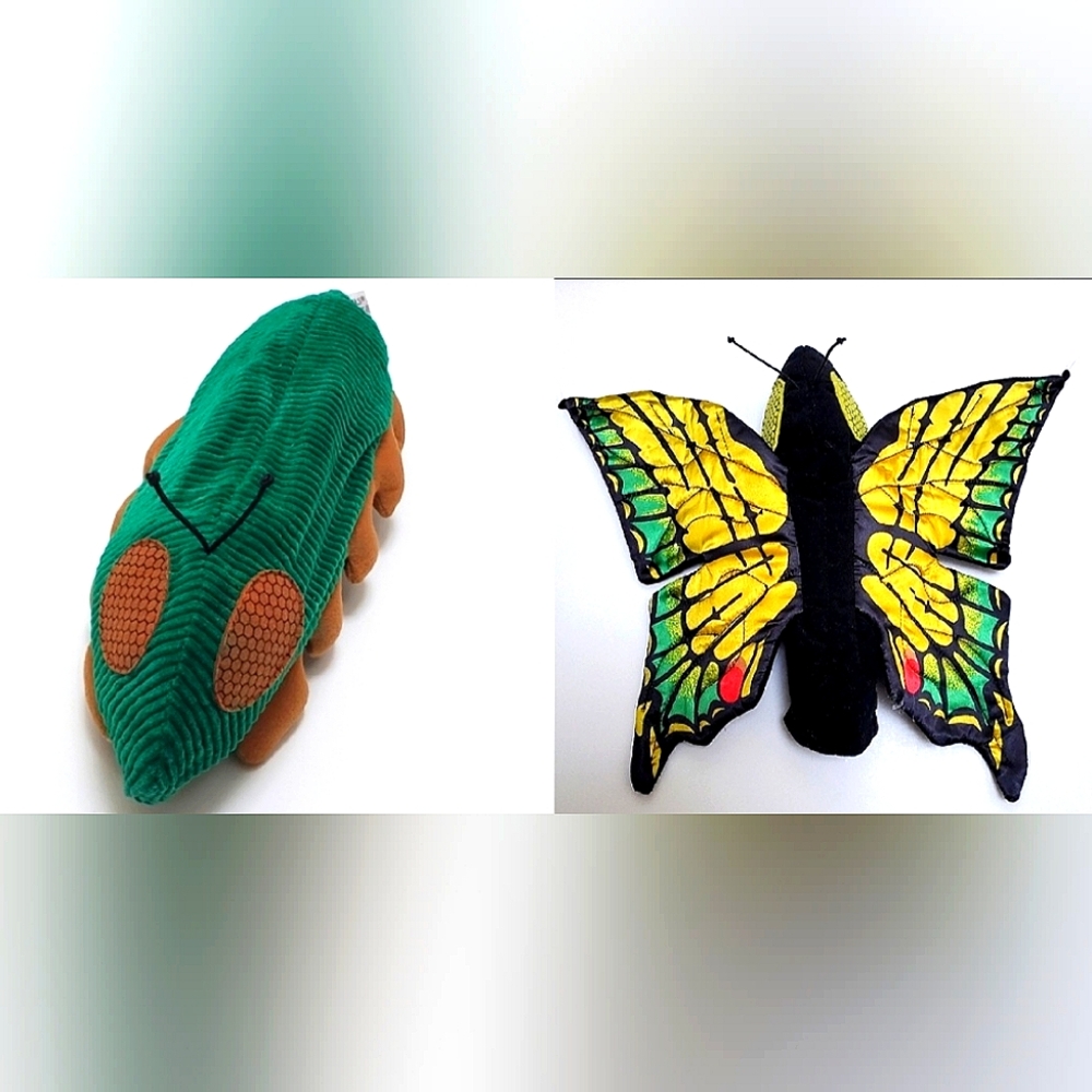Toy Puppet Caterpillar/Butterfly Retired Vintage Reversible By Folkmanis